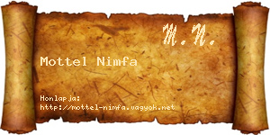 Mottel Nimfa névjegykártya